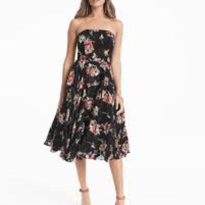White House Black Market Silk Blend Cocktail Dress